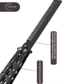 Foldable Butterfly Hair Comb For Outdoor Practice Whipping - Beneficial For Hand Exercises - Suitable As Birthday/Festival Gift