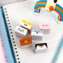 Animal Series Paper Wrapped Erasers, Can Be Cut Into Cross Section With Filling Pattern, Beautiful School Supplies Office Supplies Pencil Case, Automatic Pencil, Doodling Drawing Exam Eraser, Seal, Penguin, Puppy Pattern Cute Erasers, Party Favors Birthday Gifts, School Supplies,Back To School