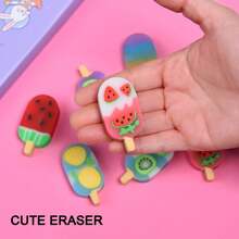 DOMG 16 Pcs Cute Fruit Shaped Erasers Kids - Fun Food Erasers Classroom Rewards & Party Favors