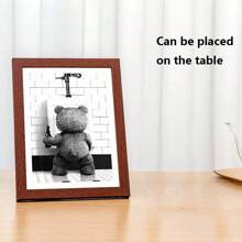 1 pièce - Image sur canevas abstraite style vintage d'un ours buvant de la bière et urinant dans les toilettes. Idéal pour décoration murale de salle de bain à la maison.