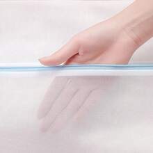 Blue Laundry Bag With Zipper, Fine Mesh, High-Quality Storage Bags, Household Clothing, Cleaning, Protects Washing Machine Laundry Bag - 30x40厘米 - 查看 6