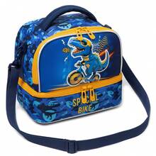 1pc Cute Toddler Boys' Sling Bag Insulated Lunch Cooler Bag, With Adjustable Strap For Shoulder Or Crossbody Wear - Boys Double Lunch Bag - View 7