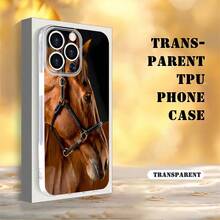 Elegant Horse Halter Leather Black Element-Design Phone Case, Suitable For IPhone Models 16, 15, 14 Pro Max, 13, 12, 11, XR, XS Plus Phone Cases, Made Of TPU Silicone Material, Providing Shock And Drop Protection, With Drop Protection Function, And Has A Very Good Hand Feel. It Is The Most Suitable Gift For Family, Friends, And Loved Ones. - Clear - View 2