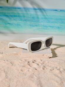 Tropiscape 时尚装饰小框眼镜，欧美方形复古彩色INS街头风时尚眼镜沙滩配饰女士眼镜太阳镜基础款秋冬女装商务休闲礼物沙滩秋季圣诞节冬季圣诞礼物