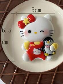Sanrio Imán de nevera de Sanrio dibujos animados Hello Kitty, de estaño, tablón de anuncios magnético decorativo de resina 3D, imán adhesivo de gato, apto para decoración, uso diario, pequeños regalos de fiestas.