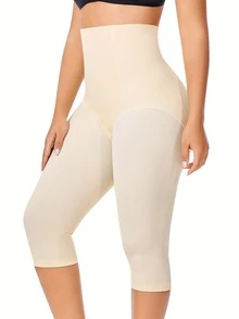 Women Seamless Shapewear Control Panties High Waist Trainer Tummy Butt Lifter Body Shaper Short Thighs Slimmer - 米色 - 查看 2