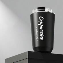 1pc 380ml Double Wall Vacuum Stainless Steel Coffee Tumbler, Portable Insulated Travel Mug Suitable For Office Workers, Elegant Appearance, Convenient To Carry, Enjoy A High-Quality Lifestyle