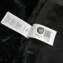 Local Delivery--Cozy Bliss Faux Fur Throw Blanket For Couch, Jacquard Fuzzy Plush Soft Thick Winter Throw Blanket For Sofa Bed Living Room Bedroom - Stripe - Black - View 8