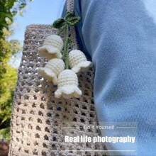 1pc Handmade Knitted Rear View Mirror Pendant Ornament - Cute Car Accessories Aesthetic - Kawaii Decor For Car And Home Decorative Pendants