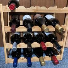 Wine Rack Freestanding , R Wood Wine Bottle Storage Shelf, Cabinet Wine Bottle Holder Display Stand For Pantry, Floor, Basement, Bar - 竹子 - 查看 7
