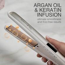 SHINE THERAPY - Plancha para el cabello con infusión de queratina y aceite de argán de 1 pulgada - Plancha plana - Ver 6