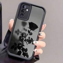 1个反光玫瑰花防摔手机壳，加厚防滑保护套，兼容 17/17 Air/17 Pro/17 Pro Max，兼容荣耀、红米、三星Galaxy，国际版，非国内版 - 黑色 - 查看 1