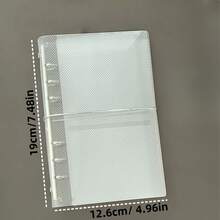 透明哑光活页夹，A6、A7、M5 尺寸，便携可折叠旅行笔记本，可定制封面，适用于预算、钱包、照片存储、办公用品存储，多种尺寸可选，学校用品，返校