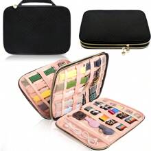 Watch Strap Storage Box Suitable For Apple Watch Straps, Soft Velvet Strap Holder Suitable For 35 Straps, Portable Travel Storage Bag Suitable For Straps, Needles, Headphones, And Other Accessories