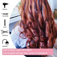Aokomisu Hair Tinsel Clip In Pack Of 18 Pcs Clip In Hair Tinsel Glitter Tinsel Hair Extensions 20 Inch Fairy Hair Clips Sparkling Hair Accessories For Girls Kids Women (Colorful-18 Pcs) - Colorful-18 Pcs - View 6