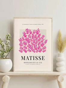 1pc MODERN GALLERY WALL Wall Art Prints, Matisse Blue And Pink Printable Wall Art Poster Gift For Her, Maximalist Decor, Unframed