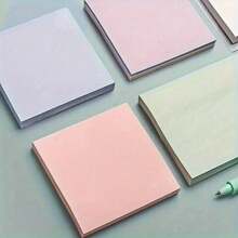 New And Practical 100PCS Pastel Sticky Notes - Morandi Color Square Memo Pads With Matte Finish, Removable & Repositionable For Office/Home (Easy Peel Design)