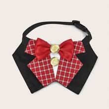 1pc Classic Plaid Pet Scarf, Fashionable And Stylish, Suitable For Small Dogs - Multicolor - View 6