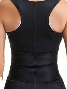 1 szt. Damski sportowy pas modelujący ciało pocenie regulowany pas w talii zapinany na guziki odzież modelująca ciało obcisły pas gorset pałacowy pas brzuszny modelujący ciało