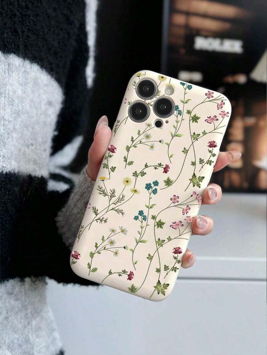 Funda para phone (1 unidad), diseño floral retro, compatible con phone X/XS, XS Max, 11, 12, 13, 14, 15 y 16. - Multicolor 5 - Ver 1