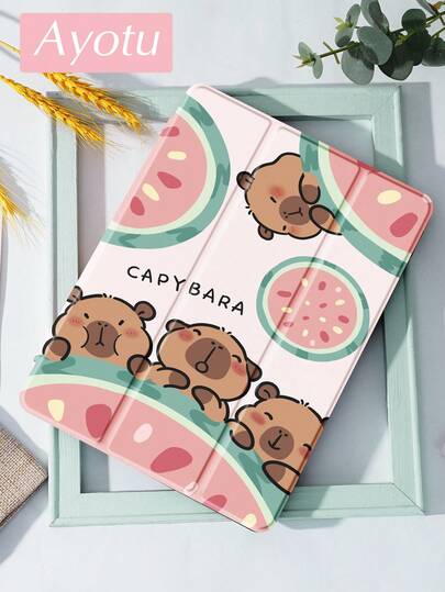 Ayotu This Water Vole Protective Case Is Compatible With IPad 10.2 Inch (2021/2020, 9th/8th Gen), Galaxy Tab A8 10.5 Inch (2022), And MatePad 10.4 Inch/Tablet PC. It Features A Stylus Slot And Supports Auto Sleep/Wake Function, Providing Fashionable Protection.