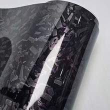Miếng dán sợi carbon rèn màu đen đỏ tím xanh bóng cao cấp cho xe ô tô miếng dán phim vinyl dán thân xe - Một cỡ - Xem 9