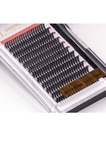 240 Stück Anime Spike Spitze Wimpern Fertig-Fächer Spitze Wimpern 0,07 D 8-15mm dunkel weich Manga Anime Wispy Spitze Laser Wimpernverlängerung Federform Flaum Flocke Wimpernhaare Brasilien Russland Volumen Wimpern