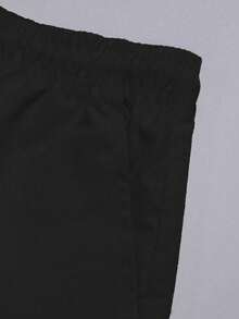 Calça cargo masculina casual com vários bolsos e cordão no tornozelo para atividades ao ar livre - Preto - Ver 7