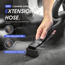 1 pieza Aspiradora portátil para coche de doble uso con luz, aspiradora de mano con cable de alta potencia, accesorios de limpieza de mini aspiradora con cable