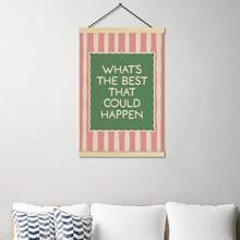 1 件，帆布挂画，带框，易于悬挂，装饰画，墙面艺术，海报，名言，复古，时尚有趣的少女墙面印刷，Y2K 励志名言粉色名言海报艺术，适用于卧室、走廊、大学宿舍、女生卧室，90 年代复古装饰