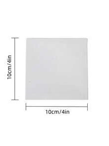 10 paquetes de mini lienzos y caballetes de madera, tamaño del lienzo 4" X 4"; tamaño del caballete 3.1" X 5.9" para pintura, pintura al óleo y manualidades de garabatos, regalo de Navidad y vuelta al colegio