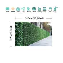 1pc 2D Artificial Greenery Hedge Backdrop With Trees & Concrete Pathway Backdrop Cloth - Realistic Fabric For Birthday Parties, Outdoor Celebrations, Festivals - No Electricity Needed, Easy Setup, Party Decoration, Natural Appearance, Decoration,2D Flat,Notmulti-Layer Or Real Model