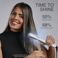 SHINE THERAPY - Plancha para el cabello con infusión de queratina y aceite de argán de 1 pulgada - Plancha plana - Ver 5