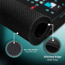 Excel Shortcut Keys Mouse Pad - Extended Large XL Cheat Sheet Gaming Mousepad | PC Office Spreadsheet Keyboard Mat | Non-Slip Stitched Edge ,Desk Accessories Office,3mm Thickened Desk Mat - Excel Shortcut Keys Mouse Pad - 查看 5