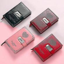 Journal intime avec cadenas à combinaison, joli carnet secret avec cadenas à combinaison pour femmes adultes, format B6 5,3 x 7,8 pouces