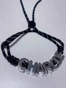 Personalisierte Hundehalsband-Kette - Verstellbarer Acryl-Buchstaben-Metall-geflochtener Seilhalfband, geeignet für kleine, mittlere und große Hunde - Anpassbares, strapazierfähiges und bequemes Hundehalband, Personalisiertes Hundehalband | Modisches Hundezubehör | Strapazierfähiges Haustierhalband, Personalisierter Hundekragen, perfektes Geschenk für Freunde, Valentinstag - Verschiedenfarbig - Übersicht 8