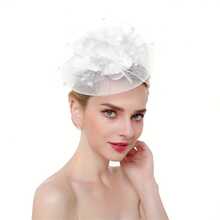 1 Pc Fascinators Hat For Women Tea Party Headband Kentucky Derby Wedding Flower Mesh Hair Clip