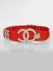 1 Stück Damen Strass Elastischer Taillengürtel, modisches Tailleneband mit Kristall Verzierung, vielseitig kombinierbar mit Kleidern Sommer, Schule