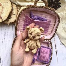 1 件紫色盒子钩针套装、初学者钩针熊 Amigurumi 套装、DIY 钩针套装（含分步说明视频）、钩针工艺套装（成人入门套装） - 彩色 - 查看 8