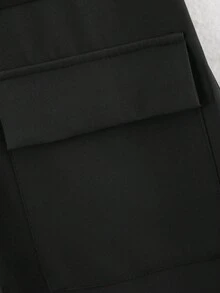 SHIBASHAN 女款優雅圓領無袖中長洋裝，附腰帶，休閒夏季單排扣細肩帶長洋裝，黑色 - 黑色 - 查看 10