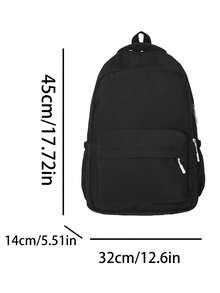 这款大容量休闲纯色背包专为男士设计，风格独特百搭，适合通勤、户外活动，男女皆宜。背包容量大，轻便易携，适合青少年、女性、大学生、教师、上班族，也是返校、开学第一天、初中、高中和大学的理想之选。 - 彩色 - 查看 11