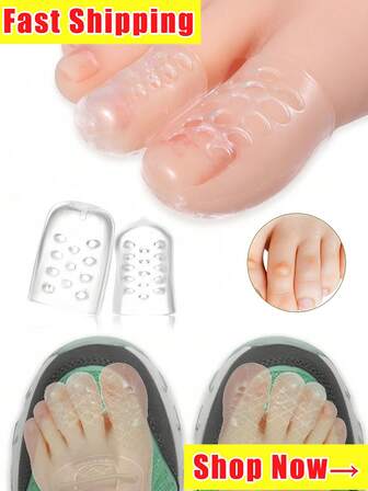 Silikon Zehensocke zum Schutz vor Abrieb und Schmerzen für Frauen Pumps mit hohen Absätzen und Herren Sneakers Sommerschuhe. Abrieb- und schmerzschützende Silikon-Zehenschoner für Frauen High Heels, Pumps und Herren Sneaker Sommerschuhe. Schuhersatzteile, Einlagen & Einlegesohlen.