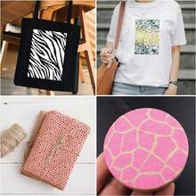 12个可重复使用的豹纹、动物纹、蛇纹印花模板，适用于漂白T恤、烘焙、DIY工艺品、墙面装饰 - 均碼 - 查看 2