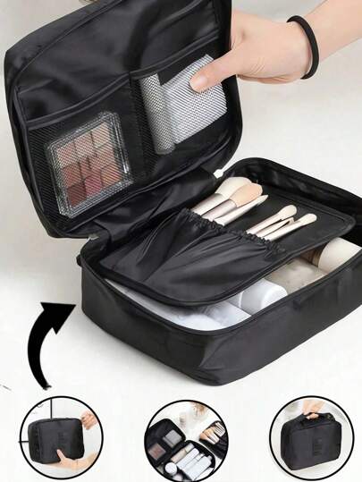 1pc Multi-Functional Makeup Bag, Large Capacity Cosmetic Storage Bag, Bathroom Toiletry Bag, Makeup Brush Holder, Perfume Storage Box, Waterproof Organizer Bag, Suitable For Toiletries, Colored Pens, Eyeshadow Brushes, Sanitary Napkins, Lipstick, Makeup Brushes, Eyeliner, Lip Gloss, Skincare Products, Digital Products, Mothers, Friends,Christmas Gifts,Pouch,Travel,Gifts For Women,Women's Necessaire,Travel Essential,Pouch,Clutch / Small Handbag,Necessaire,Makeup Organizer,Makeup Organize,Pouch,Brush Holder,Mini Pouch,Large Capacity Pouch