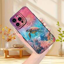 Creative Cute Turtle Print Mobile Phone Case For Iphone 15 14 13 12 11 Xs XR X 7 8 Plus Pro Max Mini - màu đen - Xem 5