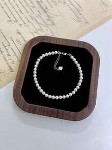 1 Pc Fashionable 925 Sterling Silver Shell Bead Beaded Bracelet Necklace With Classic Sweet Style Necklace Design For Daily Decoration N022 B015 - White Shell Beads-bracelet - View 20