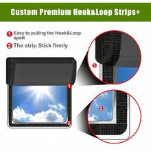 SKKRERV Skylight Cover Camper Vent Cover For Roof16 L X 16 (W) Foldable HookLoop Design RV Blackout Window Cover With UV Protection Waterproof Fabric Reflective5g4s - Black+Hook&Loop+SkylightFit - View 4