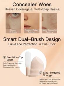 PHYSICIANS FORMULA Concealer Butter Glow, adecuado para tonos de piel naturales y talla grande oscuros, proporciona una cobertura natural, oculta imperfecciones para una piel impecable - Deep Nude - 5.6ml - Desnudo oscuro - Ver 3