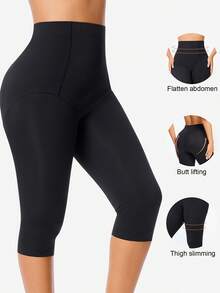 Women Seamless Shapewear Control Panties High Waist Trainer Tummy Butt Lifter Body Shaper Short Thighs Slimmer - 黑色 - 查看 4