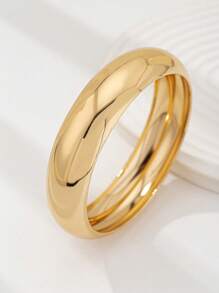 1 buc brățară tip manșetă din rășină groasă geometrică supradimensionată, set de brățări aurii pentru femei cu design cu roți late, bandă de braț metalică groasă stivuită, bijuterii la modă potrivite pentru ținute zilnice, întâlniri, petreceri, cadouri